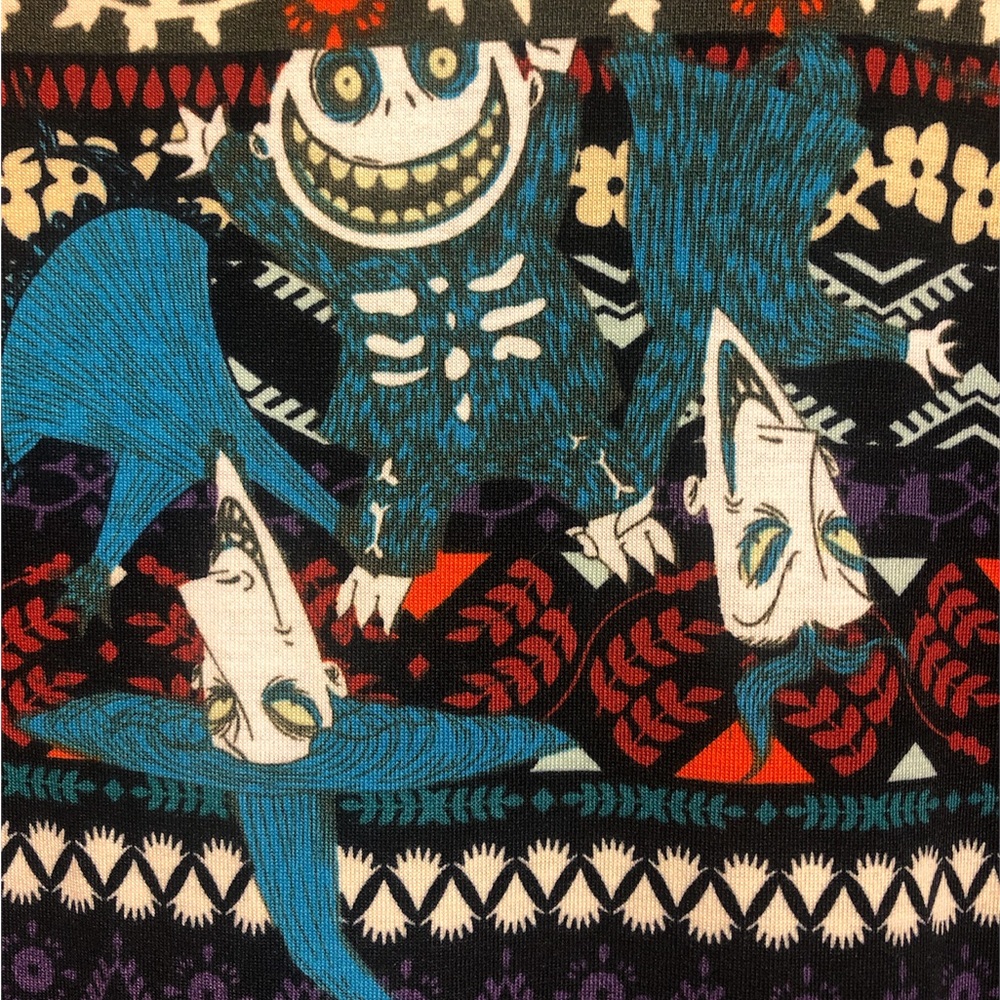 ularoe Disney Nightmare Before Christmas Julia Fitted Dress XL Multicolored